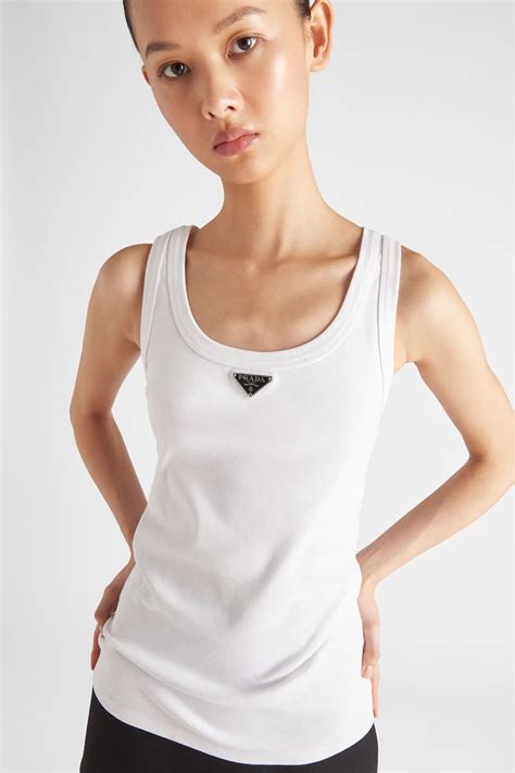 prada white tank top.